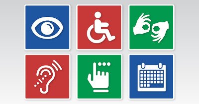 Compilation of icons representing different disabilities