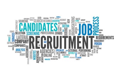 word cloud with Recruitment as the prominent word
