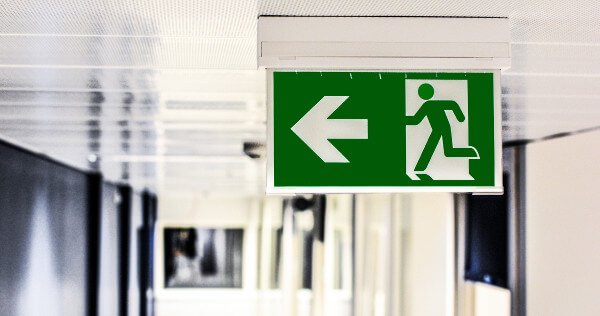 Picture of an exit sign
