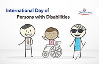Banner image for International Day of Persons with Disabilities featuring Ben and friends with disabilities