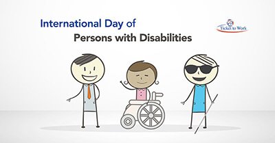 Banner image for International Day of Persons with Disabilities featuring Ben and friends with disabilities