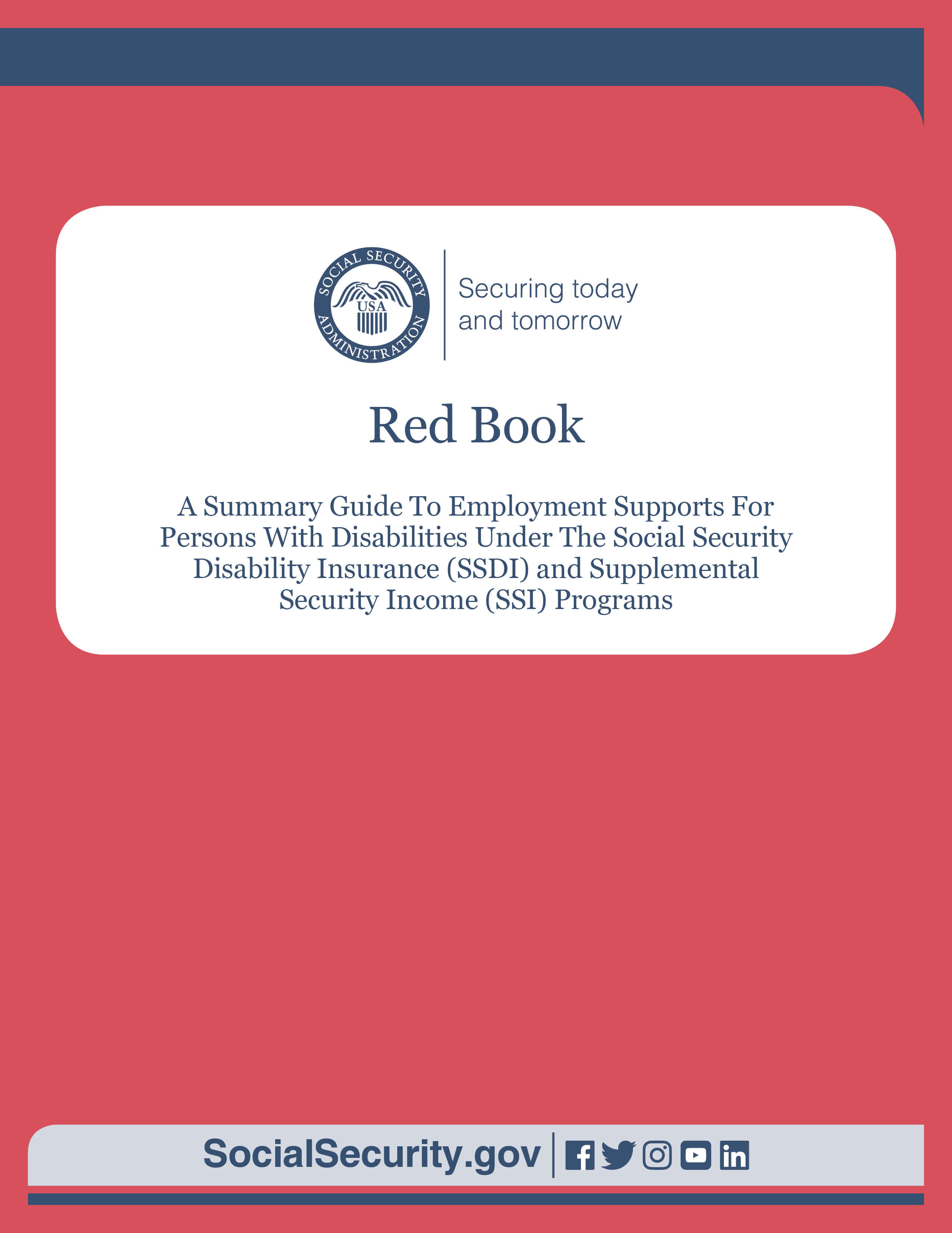 Social Security's 2020 Red Book cover