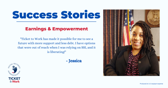 Jessica portrait for Success Story: "I have options that were out of reach when I was relying on SSI, and it is liberating!"