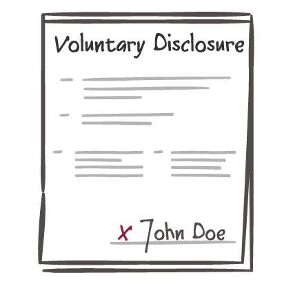 Illustration of Voluntary Disclosure Form